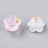 Frosted Transparent Acrylic Beads OACR-N137-72C-3