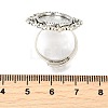 Vintage Adjustable Iron Finger Ring Components Alloy Cabochon Bezel Settings X-PALLOY-Q300-09AS-NR-4