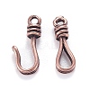 Brass Hook and Eye Clasps KK-F120-016R-2