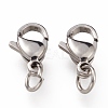 Tarnish Resistant 304 Stainless Steel Lobster Claw Clasps X-STAS-G240-01C-P-2