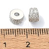 Rack Plating Brass Pave Clear Cubic Zirconia Beads KK-M282-37P-3