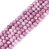 Anti-Tarnish Electroplate Rondelle Glass Beads Strands EGLA-T021-3mm-17-12-1
