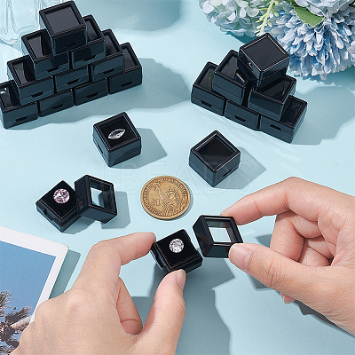 Cube Plastic Loose Diamond Storage Boxes CON-WH0095-49B-1