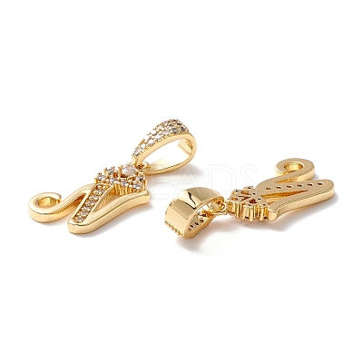 Eco-Friendly Brass Micro Pave Cubic Zirconia Pendants KK-K265-01G-N-1