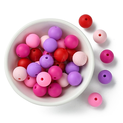 35Pcs Food Grade Eco-Friendly Silicone Focal Beads SIL-FS0001-22D-1