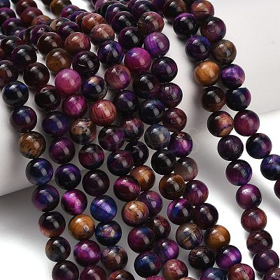 Natural Tiger Eye Beads Strands G-F591-18-8mm-10-1