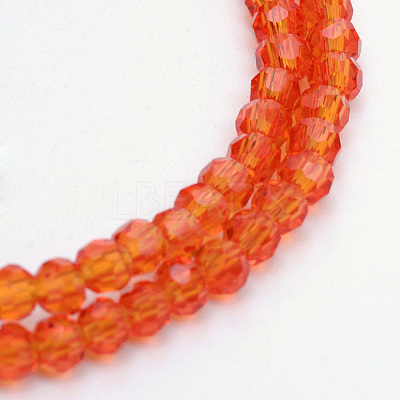 Transparent Glass Bead Strands GLAA-R166-4mm-01B-1
