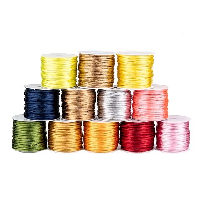 Nylon Satin Rattail Cords NWIR-L006-2mm-M-1