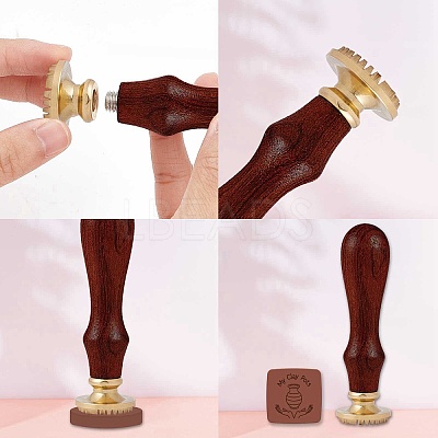 Brass Clay Seal Stamp Set DIY-WH0577-001-1