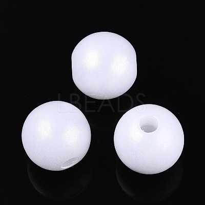Rubberized Style Rainbow Opaque Acrylic Beads MACR-T010-12mm-08-01-1