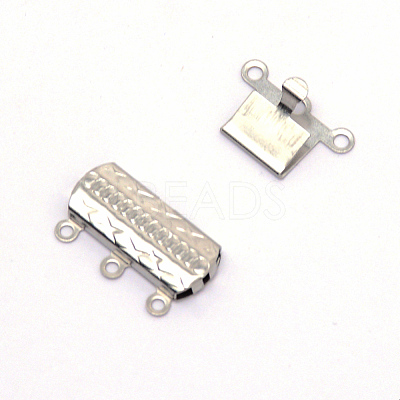 316 Surgical Stainless Steel Box Clasps STAS-WH0009-08P-1