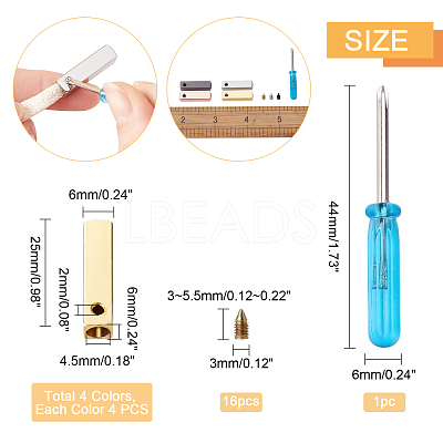 Rectangle Alloy Shoelace Buckle Connectors Sets FIND-PH0003-63-1