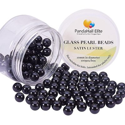 Pearlized Glass Pearl Round Beads HY-PH0001-10mm-080-1