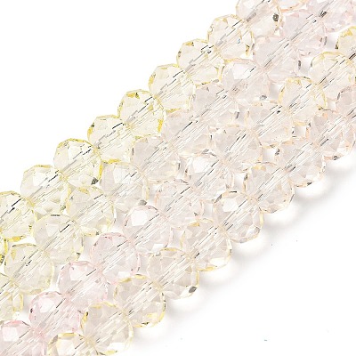 Transparent Painted Glass Beads Strands X1-DGLA-A034-T6mm-A25-1