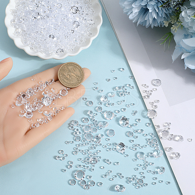 6300Pcs Acrylic Rhinestone Pointed Back Cabochons GACR-SP0001-03D-1