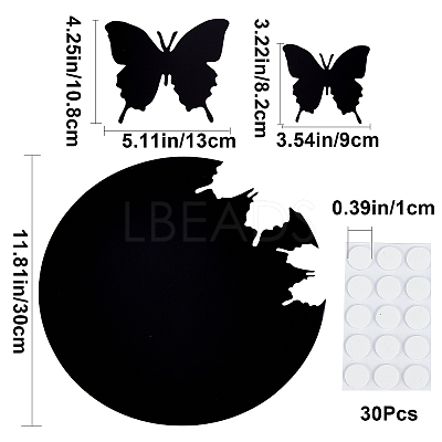 1 Set Plastic Mirror Wall Stickers AJEW-CN0001-65A-1
