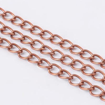 Brass Twisted Chains X-CHC-Q001-5x4mm-R-1