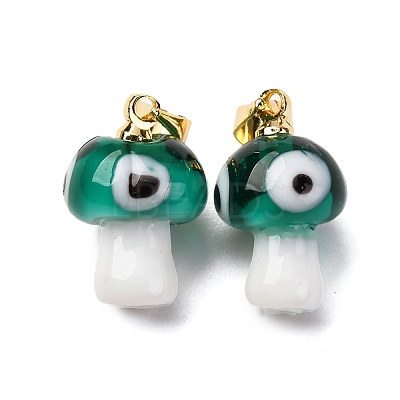 Handmade Lampwork Pendants LAMP-S069-06G-03-1