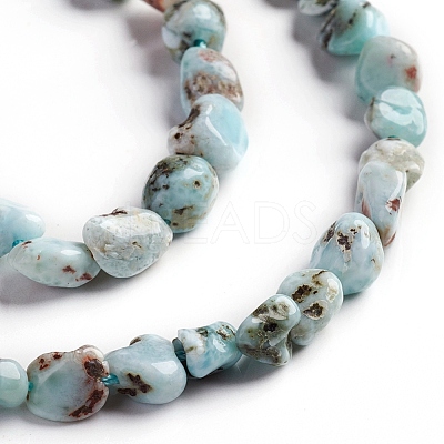 Natural Larimar Beads Strands X-G-D0002-B38-1