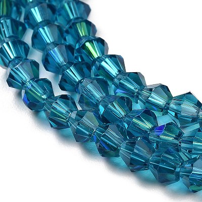 Transparent Electroplate Glass Beads Strands LS-GLAA-F029-4mm-D01-1