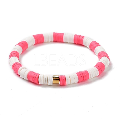 Handmade Polymer Clay Heishi Beads Stretch Bracelets Sets BJEW-JB05902-06-1