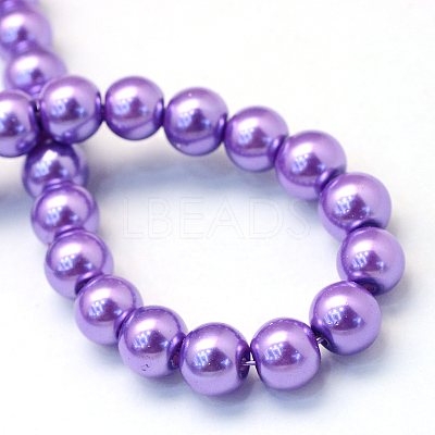 Baking Paint Glass Pearl Bead Strands HY-Q003-3mm-27-1