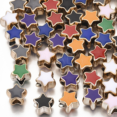 UV Plating Acrylic European Beads OACR-R080-01KC-1