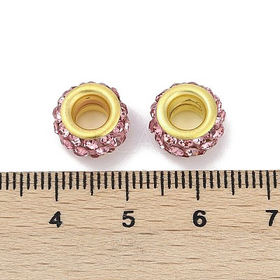 Alloy Rhinestone Clay Pave Beads ALRI-D300-04G-03-1