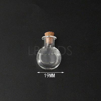 Mini High Borosilicate Glass Bottle Bead Containers BOTT-PW0001-261D-1