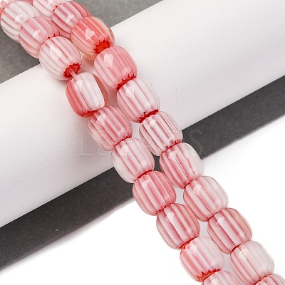 Handmade Lampwork Chevron Beads Strands LAMP-K041-01B-19-1