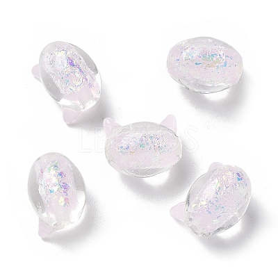Handmade Foil Lampwork Beads Strands FOIL-Z001-04F-1
