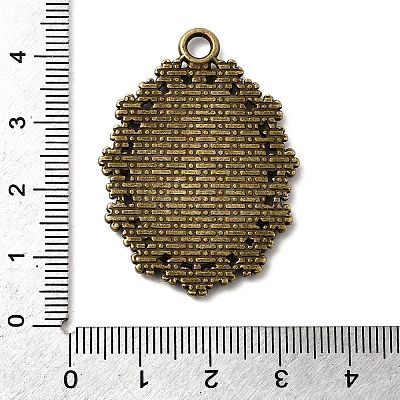 Vintage Tibetan Style Alloy Flower Pendant Cabochon Bezel Settings LS-TIBEP-M018-42AB-NF-1