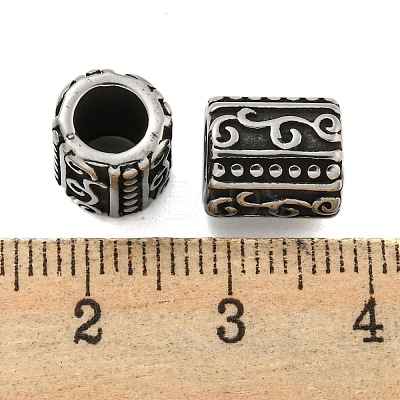 Column 304 Stainless Steel European Beads LS-STAS-E214-10AS-05-1