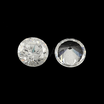 Diamond Shaped Cubic Zirconia Pointed Back Cabochons ZIRC-R004-10mm-01-1