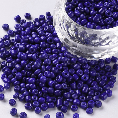 Baking Paint Glass Seed Beads SEED-US0003-3mm-K6-1