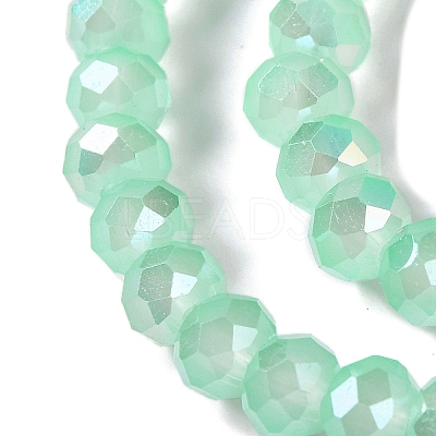 Baking Electroplate Glass Beads Strands DGLA-A039-J8mm-B07-1