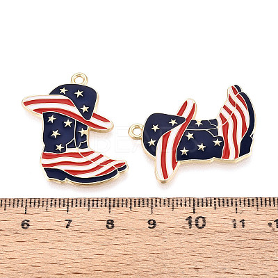 Independence Day Alloy Enamel Pendants ENAM-T022-45KCG-1