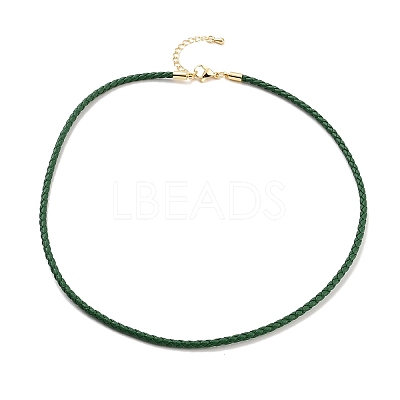 Braided Round Imitation Leather Bracelets Making BJEW-H610-01G-16-1