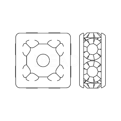 Preciosa&reg MAXIMA Crystal Multi-Stones Settings X-PRC-MC8-00030-G-1
