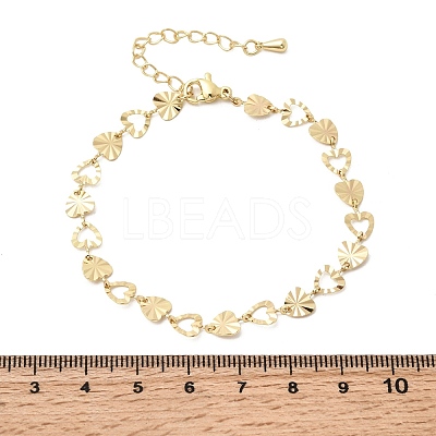 Brass Link Bracelest for Women BJEW-K298-05G-1