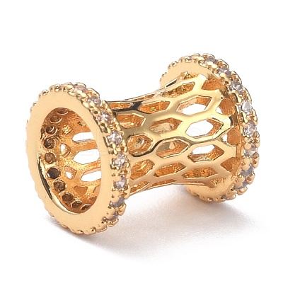 Brass Micro Pave Cubic Zirconia Pendants ZIRC-O044-15G-1