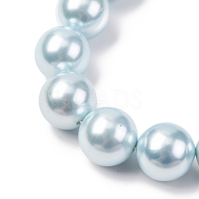 Electroplated Shell Pearl Beads Strands BSHE-G041-16mm-03-1