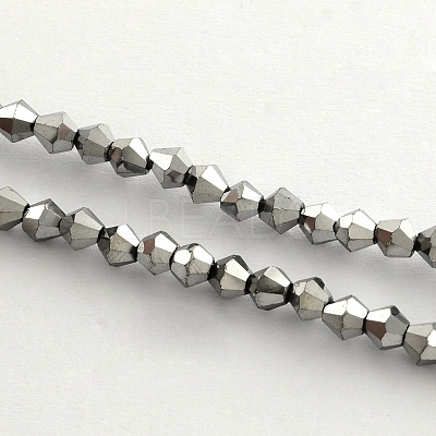 Electroplate Glass Bead Strands EGLA-R094-3mm-08-1