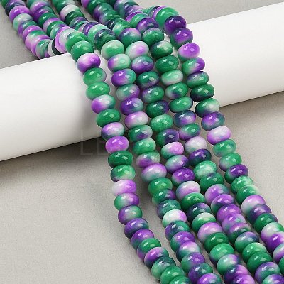 Dyed Natural White Jade Beads Strands G-G107-A25-01-1