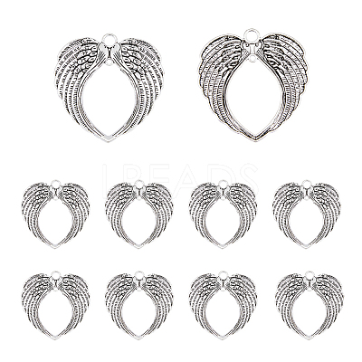 10Pcs Tibetan Style Alloy Big Pendants FIND-FH0005-51-1