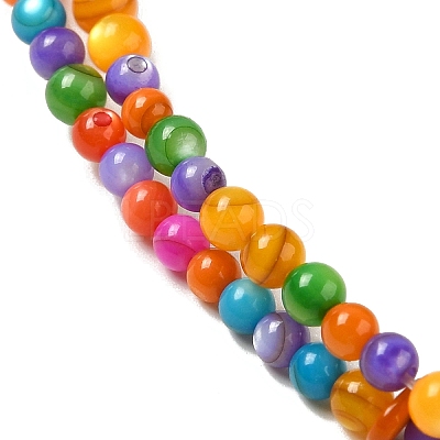 Ice Cream Color Dyed Natural Freshwater Shell Beads Strands X1-SHEL-G018-01D-1