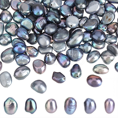 120Pcs Dyed Natural Cultured Freshwater Pearl Beads PEAR-PA0001-07A-1
