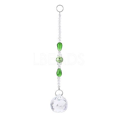 Faceted Crystal Glass Ball Chandelier Suncatchers Prisms AJEW-G025-A06-1