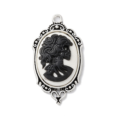 Tibetan Style Alloy Pendants TIBE-B002-04AS-01-1