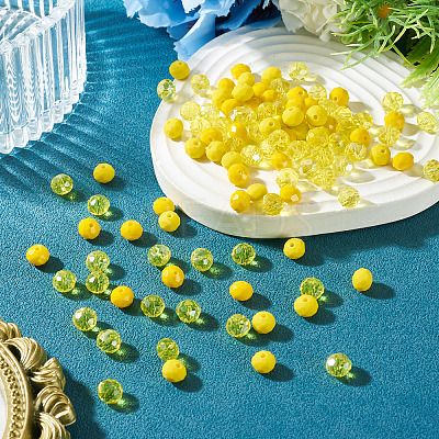 200Pcs 4 Colors Electroplate Glass Beads Strands EGLA-TA0030-09A-1